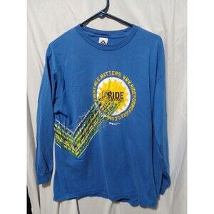 Ride For Refugees Blue Long Sleeve Size L
